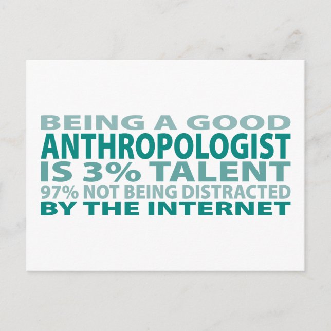 Anthropologe 3% Talent Postkarte (Vorderseite)