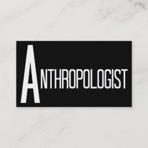 Anthropologe Schwarz-Weiß-Visitenkarte Visitenkarte