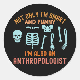 Anthropologie-Lehrer, Anthropologie-Student Runder Aufkleber