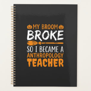 Anthropologie-Lehrer Gebrochener Besen Halloween-D Planer