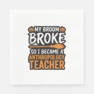 Anthropologie-Lehrer-Halloween-Besen zerbrochen Serviette