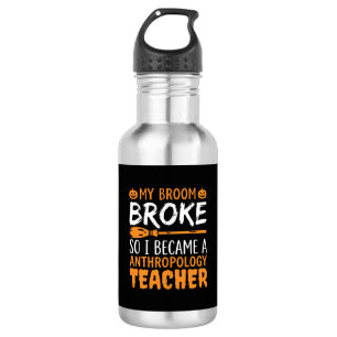 Anthropologie-Lehrer zerbrochener Besen Halloween- Edelstahlflasche