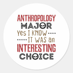 Anthropologie Major Ja ich kenne interessante Wahl Runder Aufkleber