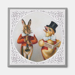 Anthropomorphe Gesang-Tiere Magnet