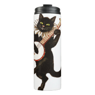Anthropomorphe Katze Thermosbecher