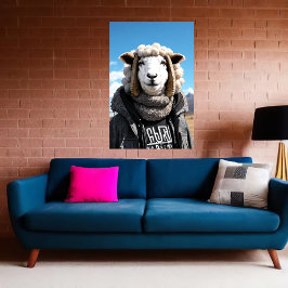 Anthropomorphe Schafe in Kleidung | Art der AI Poster