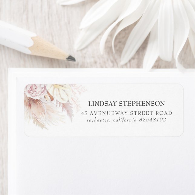 Anthurien und Dusty Rose Blume Pampas Grass (Insitu)