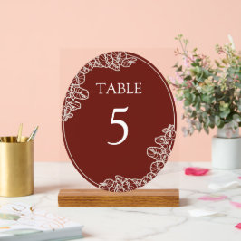Anthurium Acrylic Table Sign Acrylschild