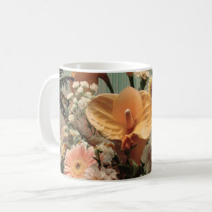 Anthurium und tropische Blumenanordnung Kaffeetasse