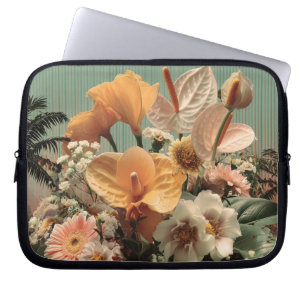 Anthurium- und tropische Blumengestaltung Laptopschutzhülle