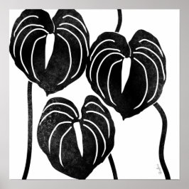 Anthuriums modernes - affiche et impression numéri