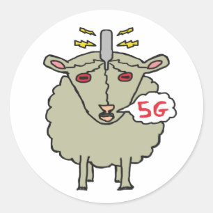 Anti-5G-Schaf Runder Aufkleber
