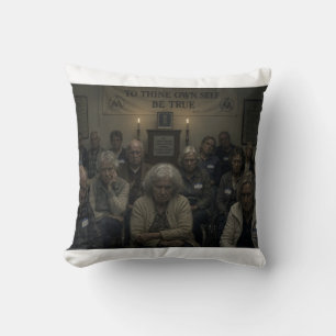 Anti AA — Réunion AA Miséreuse Satire Coussin