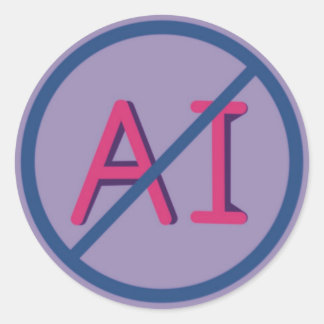 Anti-AI 3-Zoll-Rundaufkleber Runder Aufkleber