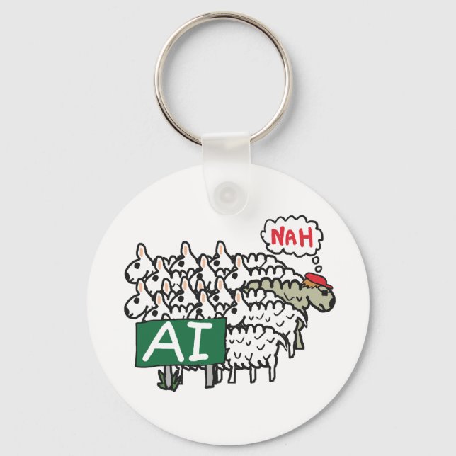 Anti AI Schlüsselanhänger (Vorderseite)
