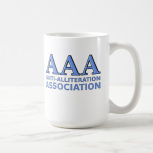 Anti-Alliterations-Verein Lustiger Becher Kaffeetasse