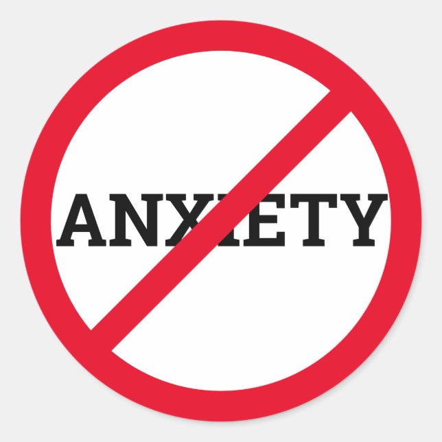Anti-Angst Runder Aufkleber (Vorderseite)