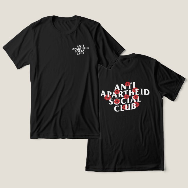 Anti Apartheid Social Club Poppy Blume Tri-Blend Shirt (Design vorne & hinten)