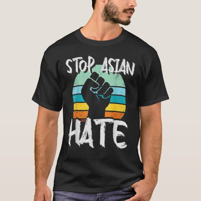 Anti-asiatischer Rassismus Aapi-Unterstützung stop T-Shirt (Vorderseite)