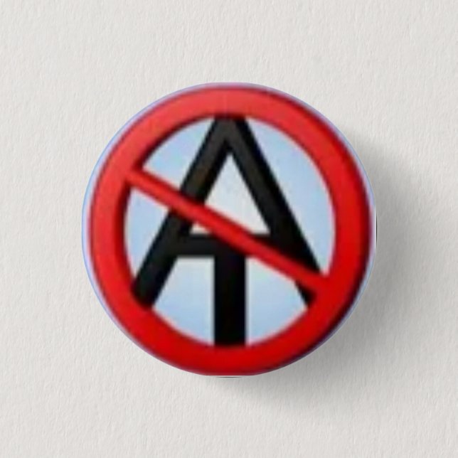 Anti-Atheist Knopf 2 Button (Vorderseite)