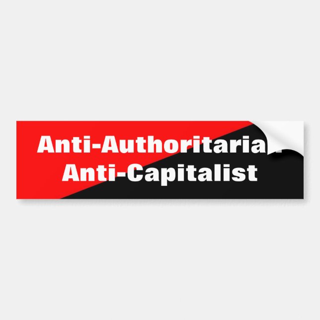 Anti-autoritärer Anti-kapitalist Autoaufkleber (Vorne)