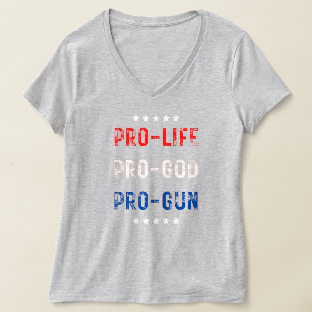 Anti-avortement, Pro God, T-shirt Pro Gun (Poser)