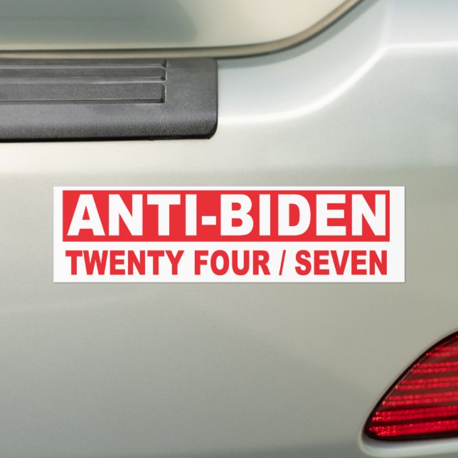 Anti-Biden 24 Seven Autoaufkleber (Auf Auto)