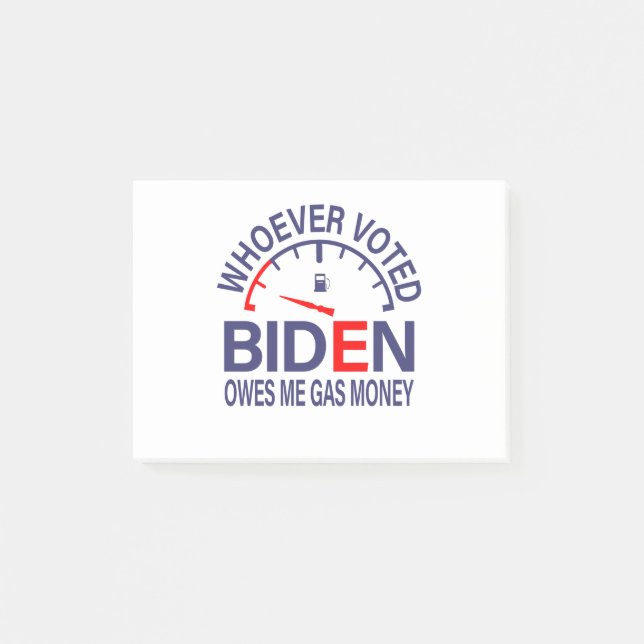 Anti-Biden-Wähler verdienen mir Gasgeld Post-it Klebezettel (Vorderseite)