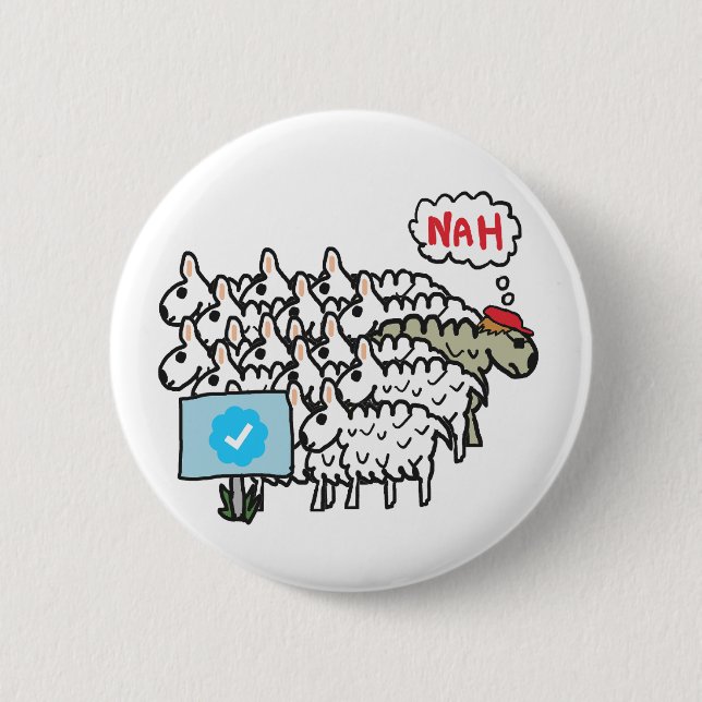 Anti Blue Karo Mark Button (Vorderseite)