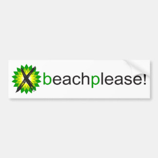 Anti-BP setzen bitte Autoaufkleber auf den Strand