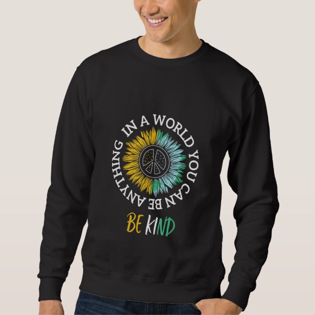 Anti Bullying Be Kind Sign Language We Wear Orange Sweatshirt (Vorderseite)