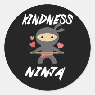 Anti Bullying Fun Kindness Ninja School Lehrer St. Runder Aufkleber