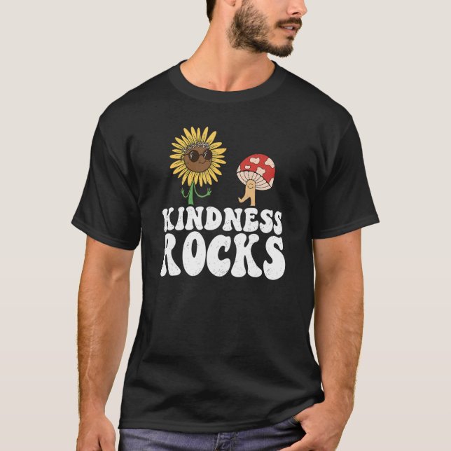 Anti Bullying Sped Teacher Hippie Sunflower Kindne T-Shirt (Vorderseite)