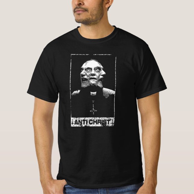 ANTI-CHRISTEN, BURN DAS PRIESTM SATANIC T-SHIRT (Vorderseite)