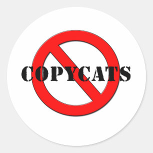 Anti-Copycats Runder Aufkleber