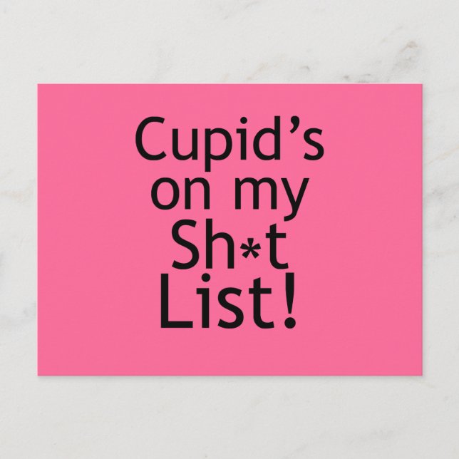 Anti-Cupid-Geschenke Postkarte (Vorderseite)