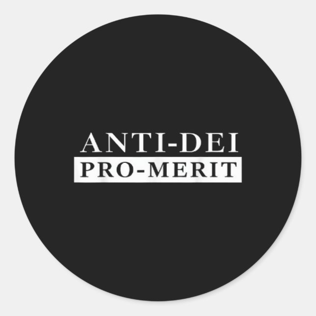 Anti Dei Pro Merit Funny Runder Aufkleber (Vorderseite)