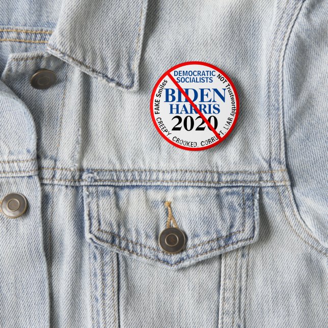 Anti-Democratic Biden Harris Edit YEAR Button (Beispiel)