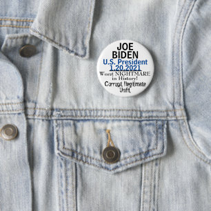 Anti Demokrat Präsident Biden EDIT Name  Button