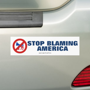 Anti-Demokraten hören auf, Amerika die Schuld zu  Autoaufkleber
