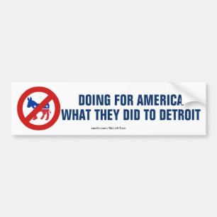 Anti-Demokraten tun Amerika, was zerstörte Autoaufkleber