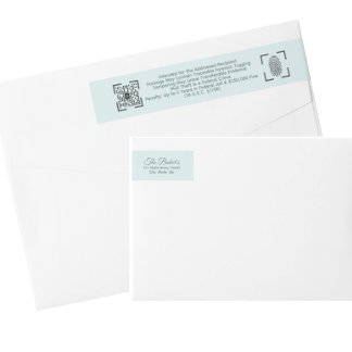 Anti-Diebstahl Blaues Postlabel – Rücksendeetikett