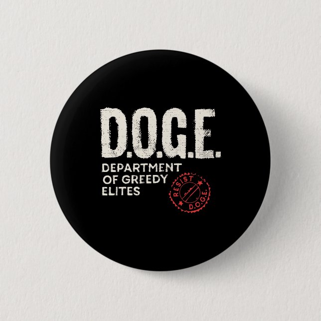 Anti Doge D.o.g. Echte Bedeutung Button (Vorderseite)