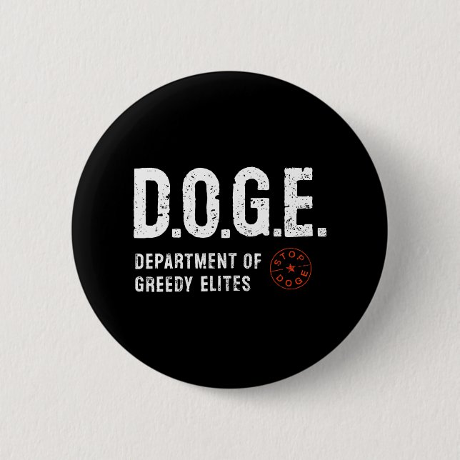 Anti Doge D.o.g. Echte Bedeutung Funny Definition Button (Vorderseite)