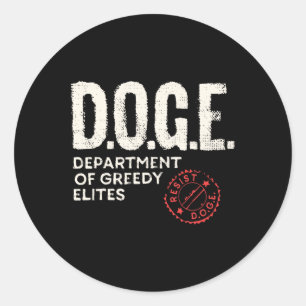 Anti Doge D.o.g. Echte Bedeutung Runder Aufkleber
