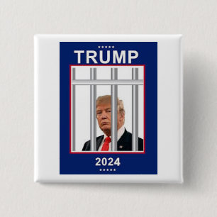 Anti Donald Trump 2024 Gefängnis Button