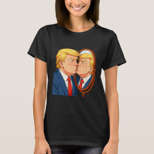 Anti-Donald Trump Küssender Spiegel - Narzissmus S T-Shirt