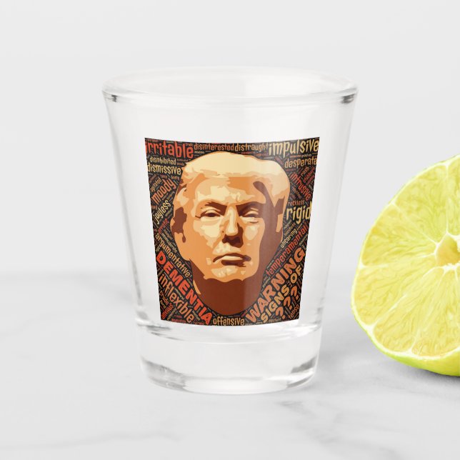 Anti Donald Trump nicht mein politischer Präsident Schnapsglas (Vorderseite)