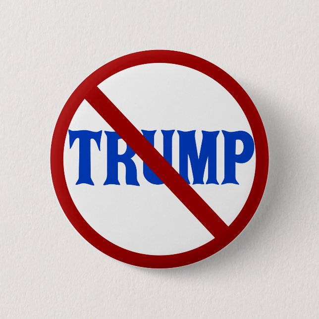Anti Donald Trump Red Circle X Button (Vorderseite)