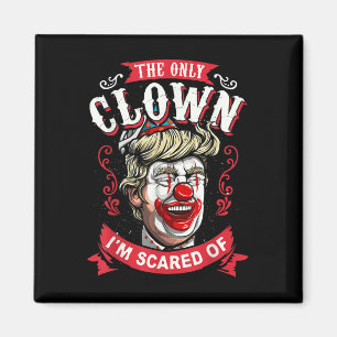 Anti Donald Trump T Shirt Funny Clown Resist Men Magnet
